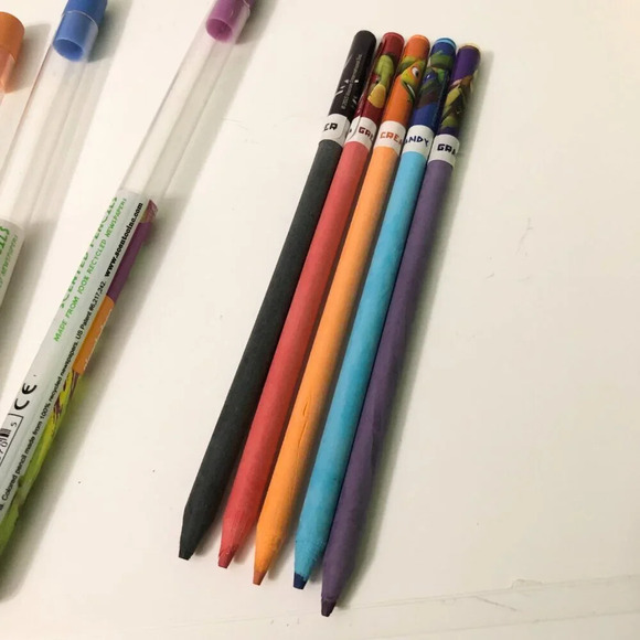 TMNT  Ninja Turtles Coloured Scented Pencils 5 Pack - Picture 11 of 16